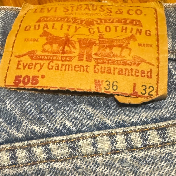 Vintage Levi’s 505 Jeans 36x32 Regular Fit Straight Leg 1998 Good Condition - Picture 3 of 5